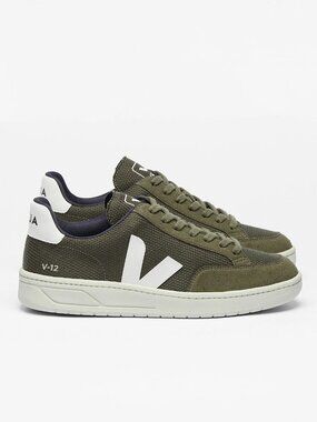Veja V-12 VEGAN B-MESH OLIVE WHITE